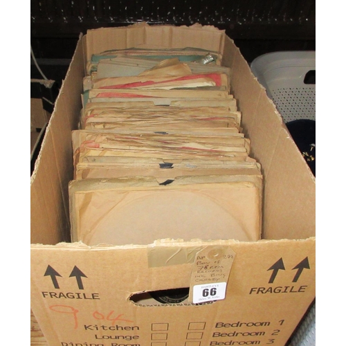 66 - BOX OF 78 RPM RECORDS INCLUDING BING CROSBY