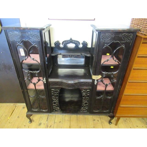 991 - EBONISED DISPLAY CABINET