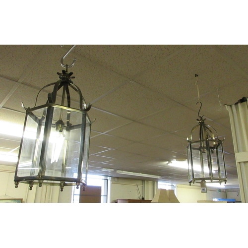 162 - PAIR OF HALL LANTERNS