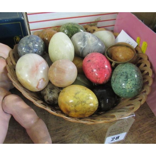 28 - BASKET OF STONE EGGS