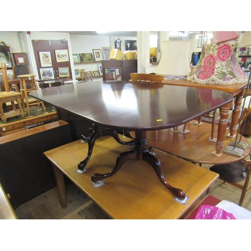 835 - TWIN PEDESTAL 9FT MAHOGANY DINING TABLE BY WILLIAM TILLMAN