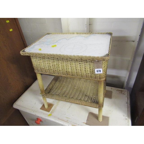 870 - LLOYD LOOM STYLE SEWING BOX