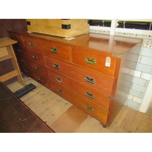 1164 - ALTMAN OF NEW YORK BEACON HILL COLLECTION MILITARY STYLE TEN DRAWER CHEST NUMBERED 311