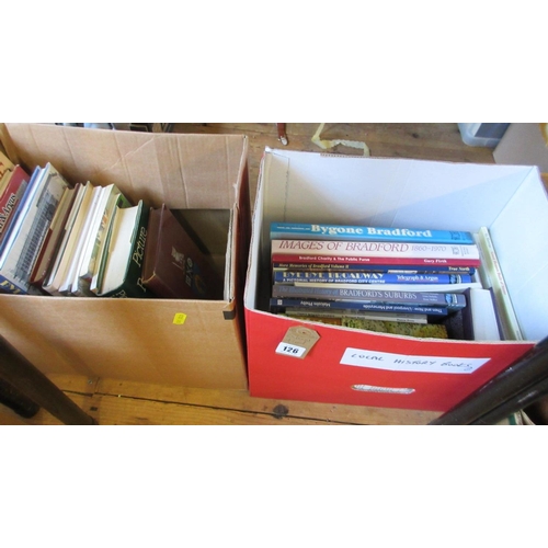 126 - TWO BOXES OF LOCAL HISTORY BOOKS