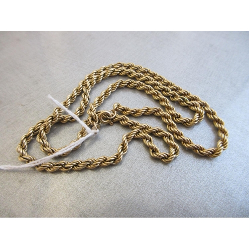 190 - 9K GOLD ROPE TWIST CHAIN 6.1g