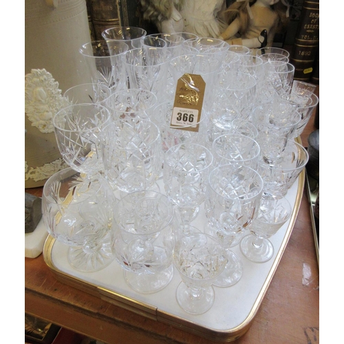 366 - TRAY OF DRINKING GLASSES