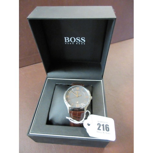 216 - CASED HUGO BOSS WRISTWATCH