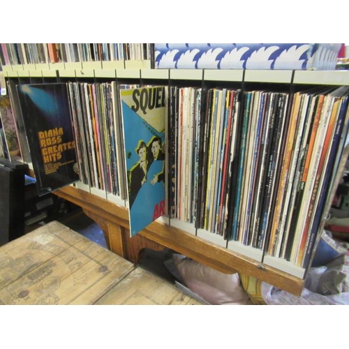 394 - FULL STORAGE SHELF OF LP RECORDS INCLUDING JAZZ AND BLUES CHESS LP RECORDS