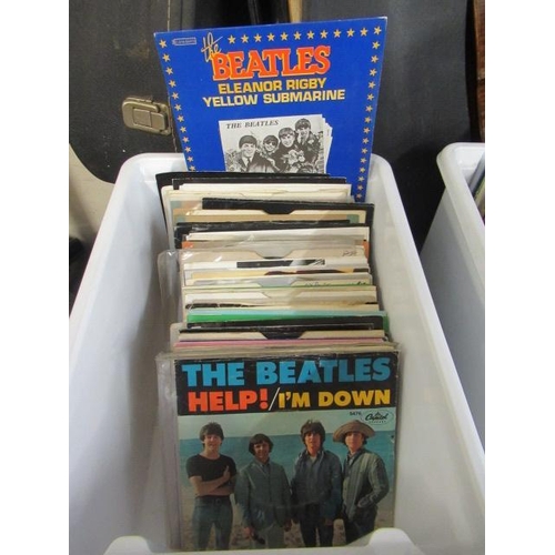 396 - BOX OF BEATLES 45 RPM RECORDS