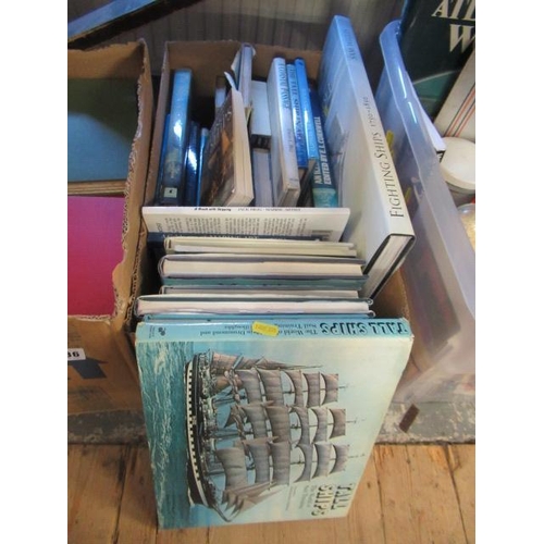 437 - BOX OF SHIP BOOKS