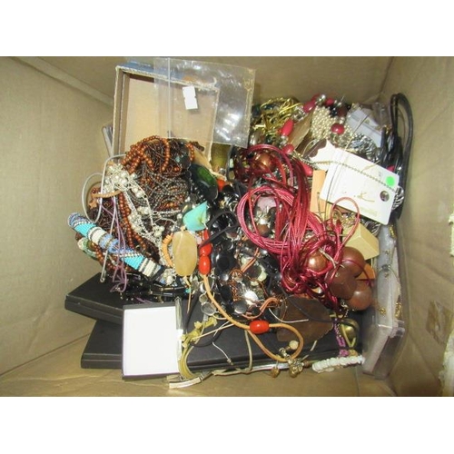 489 - LARGE BOX OF COSTUME JEWELLERY