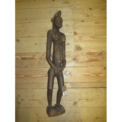 491 - GHANAIAN WOODEN FERTILITY STATUE