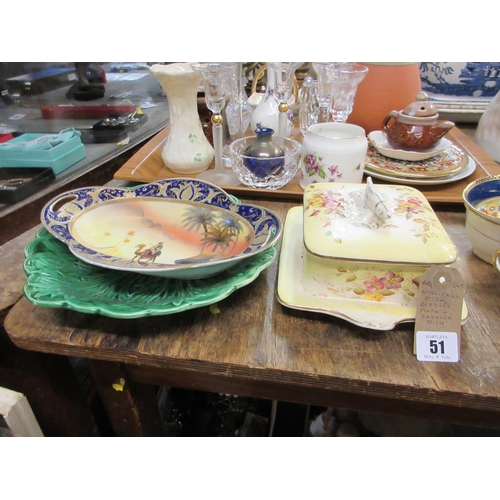 51 - NORITAKE DISH CABBAGE PLATE AND SARDINE DISH