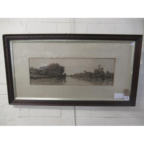 733 - LARGE OAK FRAMED ETCHING