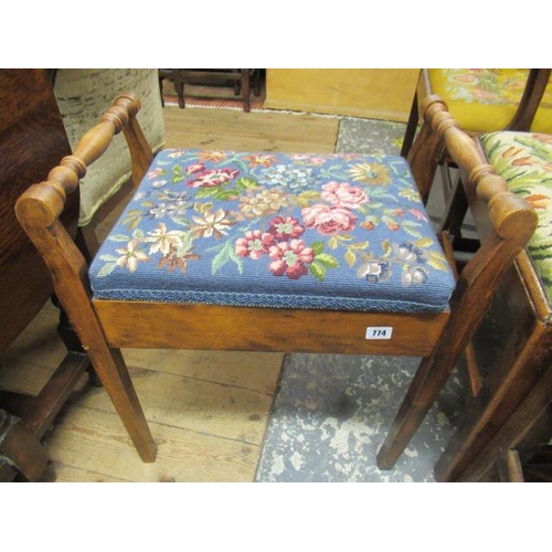 774 - EMBROIDERED STOOL