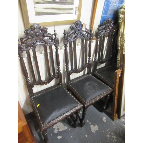 800 - SET OF FOUR HIGH BACK CHAIRS