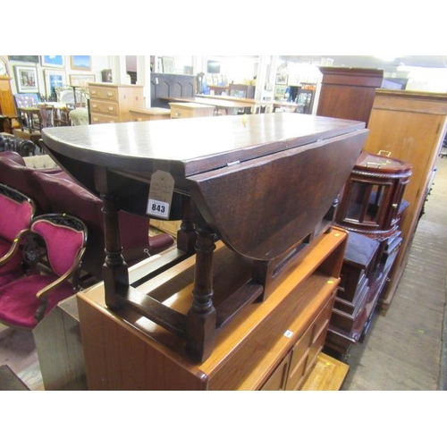 843 - OAK DROP LEAF COFFEE TABLE