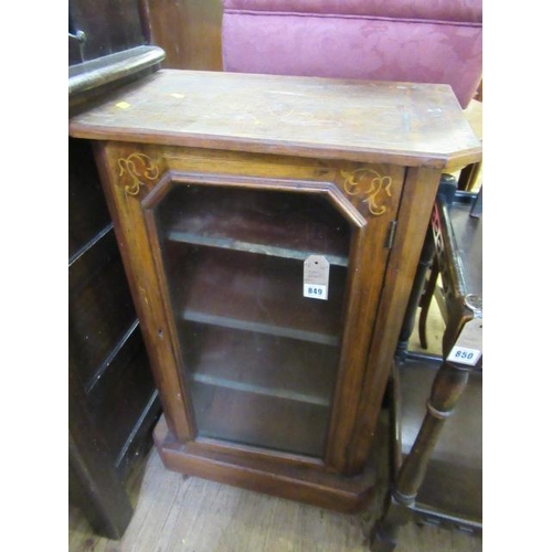 849 - GLAZED OAK CABINET