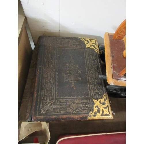 28 - LARGE BRASS EDGED FAMILY BIBLE