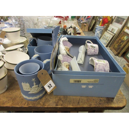 52 - BOXED WEDGWOOD CUPS AND SAUCERS ETC