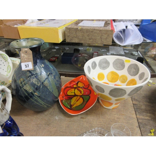 57 - HABITAT FRUIT BOWL VASE AND POOLE DISH