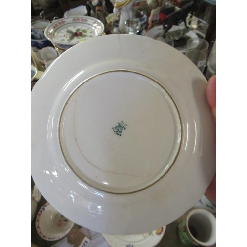 123 - QUANTITY OF EARLY 19TH CENTURY AND LATER PORCELAIN PLATES AND A PAIR OF NORITAKE BEAKER VASES