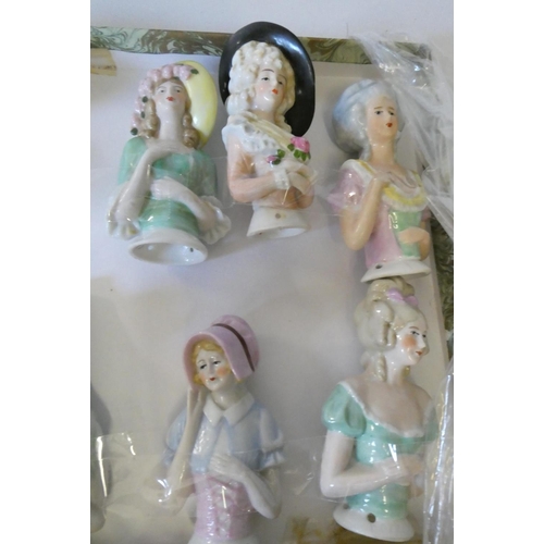 125 - A box of 10 large pin cushion dolls, all modelled as ladies (Est. plus 24% premium inc. VAT)