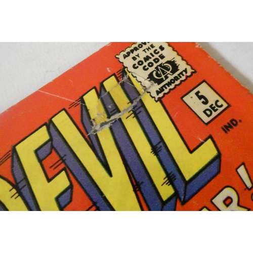 188 - Marvel's Daredevil No. 5 and 6, both priced 12c, but over stamped 10d, both in used condition, 5 wit... 