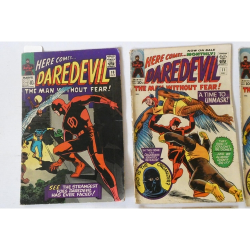 190 - Marvel's Daredevil No.10-20, including two copies of 11 and 17, heroes including Spiderman and Ka-Za... 