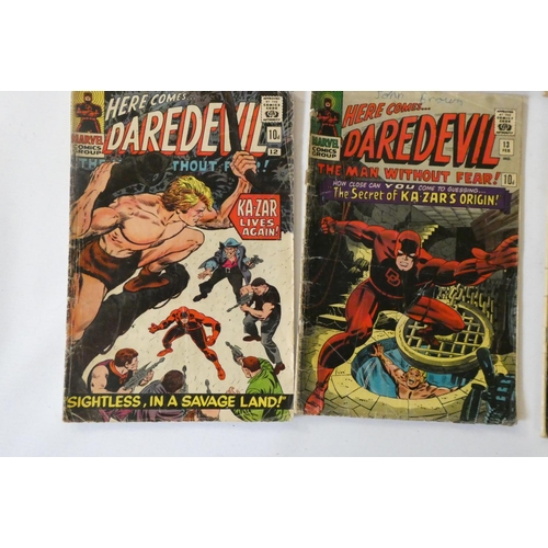 190 - Marvel's Daredevil No.10-20, including two copies of 11 and 17, heroes including Spiderman and Ka-Za... 