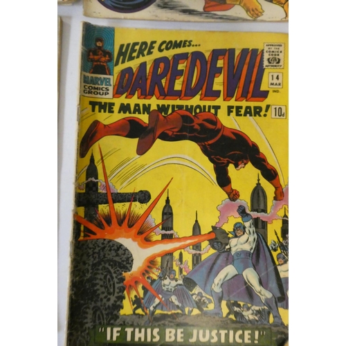 190 - Marvel's Daredevil No.10-20, including two copies of 11 and 17, heroes including Spiderman and Ka-Za... 