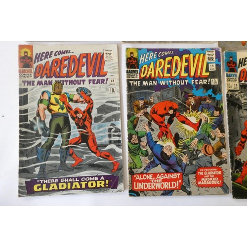 190 - Marvel's Daredevil No.10-20, including two copies of 11 and 17, heroes including Spiderman and Ka-Za... 