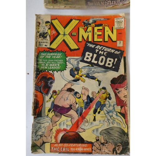 194 - Marvel's X-Men no.2, 5-8, 10 and one partial comic, including Sub-Mariner and Ka-Zar, priced 9d up t... 