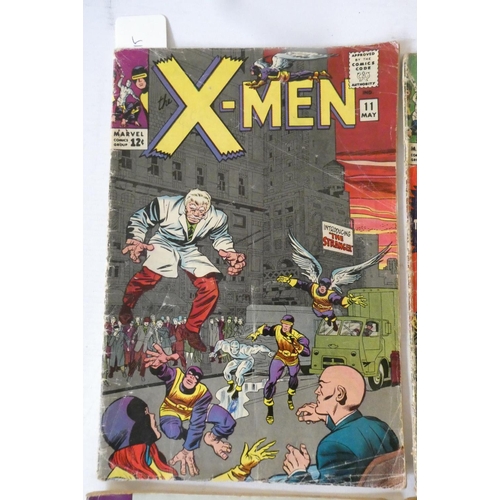 195 - Marvel's X-Men no.11, 12, 13 and 14, including Juggernaut, first three priced 12c, the last 10d, all... 