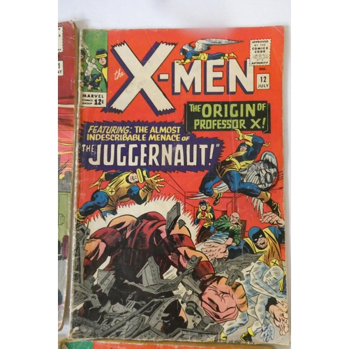 195 - Marvel's X-Men no.11, 12, 13 and 14, including Juggernaut, first three priced 12c, the last 10d, all... 