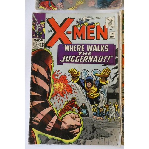 195 - Marvel's X-Men no.11, 12, 13 and 14, including Juggernaut, first three priced 12c, the last 10d, all... 