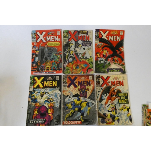 196 - Marvel's X-Men 15-18, and 20-27, eight priced 10d, the rest 12c. mixed used condition, creases, rips... 