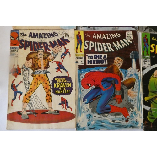 197 - Marvel's The Amazing Spider-Man no.29, 40, 46, 47, 52, and 60, the last priced 12c with ink stamp fo... 