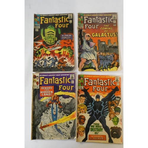 202 - Marvel's Fantastic Four no. 40 - 49 inclusive, five priced 12c, the rest 10d, featuring Daredevil an... 