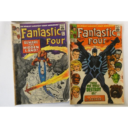 202 - Marvel's Fantastic Four no. 40 - 49 inclusive, five priced 12c, the rest 10d, featuring Daredevil an... 