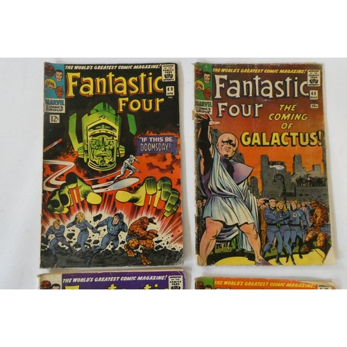 202 - Marvel's Fantastic Four no. 40 - 49 inclusive, five priced 12c, the rest 10d, featuring Daredevil an... 