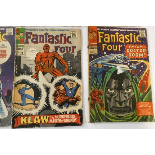 203 - Marvel's Fantastic Four no. 50 - 63 inclusive, and an extra 57, three priced 12c, the rest 10d, feat... 