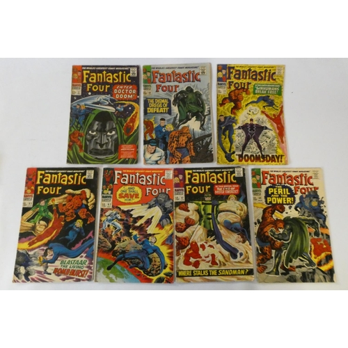 203 - Marvel's Fantastic Four no. 50 - 63 inclusive, and an extra 57, three priced 12c, the rest 10d, feat... 