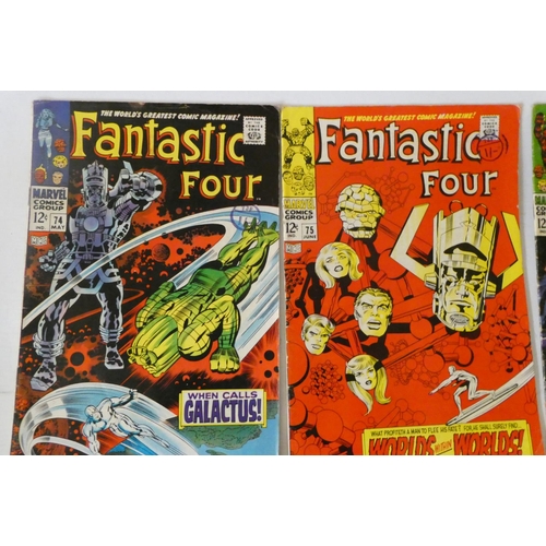 204 - Marvel's Fantastic Four no. 64-70, 72, 74-76, 78, 79, 81 and 82, 10 priced 12c, the rest 10d, in use... 