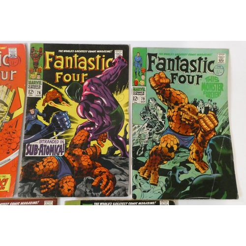 204 - Marvel's Fantastic Four no. 64-70, 72, 74-76, 78, 79, 81 and 82, 10 priced 12c, the rest 10d, in use... 