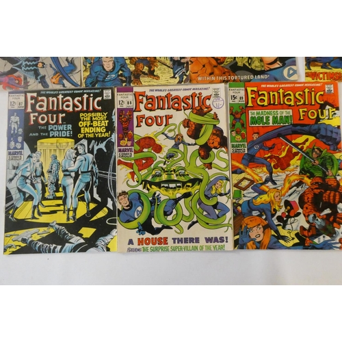 205 - Marvel's Fantastic Four no. 83-95 inclusive, four at 12c, six 15c and the rest 1 shilling, used but ... 