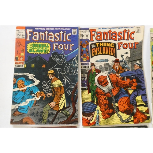 205 - Marvel's Fantastic Four no. 83-95 inclusive, four at 12c, six 15c and the rest 1 shilling, used but ... 