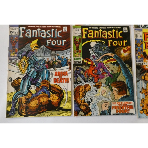 205 - Marvel's Fantastic Four no. 83-95 inclusive, four at 12c, six 15c and the rest 1 shilling, used but ... 