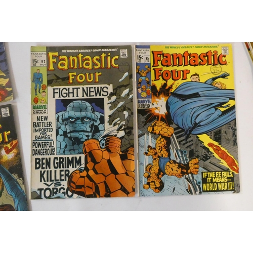 205 - Marvel's Fantastic Four no. 83-95 inclusive, four at 12c, six 15c and the rest 1 shilling, used but ... 