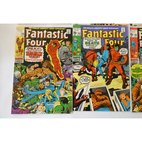 206 - Marvel's Fantastic Four no.96-108, 110 and 111, fourteen priced 15c, but one with surface tear makin... 